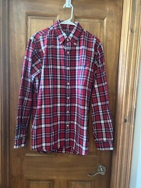 Polo by Ralph Lauren Red Plaid Cotton Button-Down Shirt